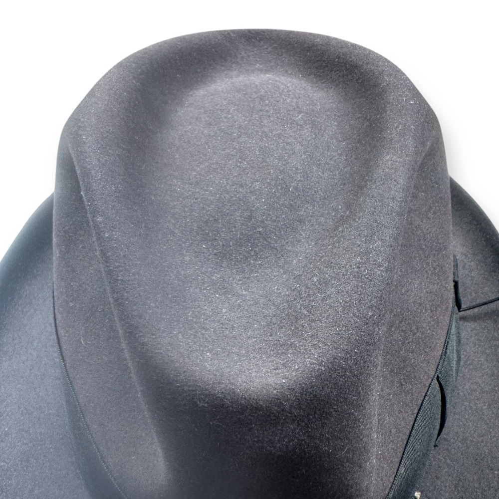 Vintage Brown Black Borsalino Alessandria San Remo Fedora WTP Size 7 1/8 Italy - Picture 15 of 16